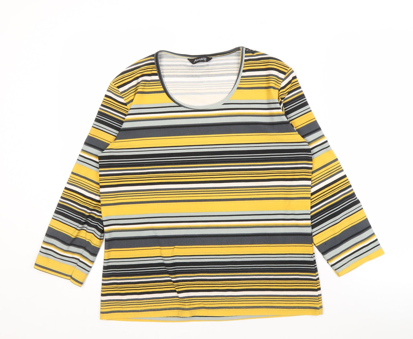 Womens UK Size 14 Alexara Multicoloured Basic T-Shirt