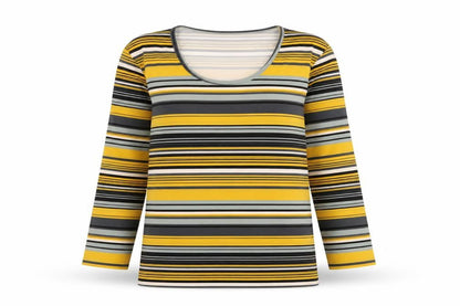 Womens UK Size 14 Alexara Multicoloured Basic T-Shirt