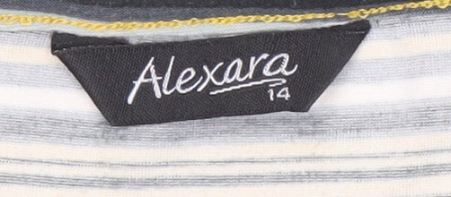 Womens UK Size 14 Alexara Multicoloured Basic T-Shirt