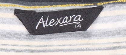 Womens UK Size 14 Alexara Multicoloured Basic T-Shirt