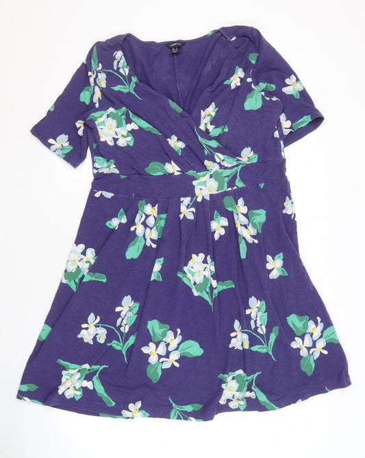 Lands' End Women's Multicoloured Floral Fit & Flare Dress XL