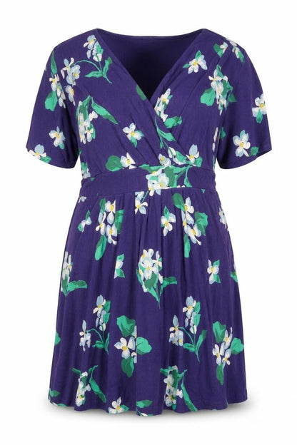 Lands' End Women's Multicoloured Floral Fit & Flare Dress XL