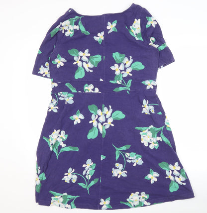 Lands' End Women's Multicoloured Floral Fit & Flare Dress XL