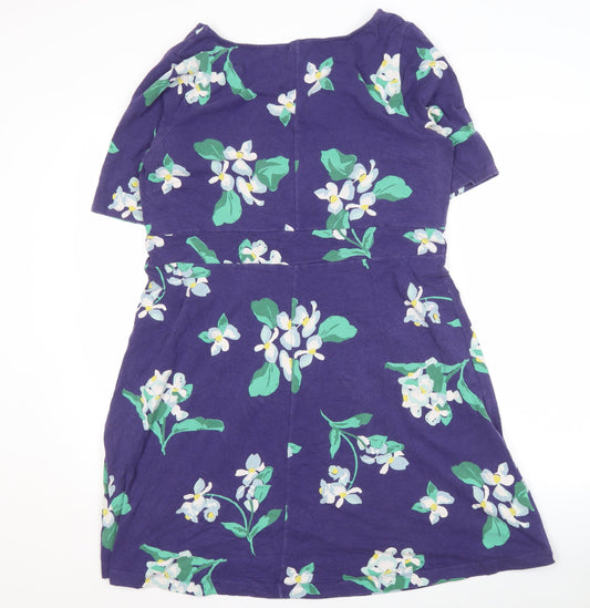 Lands' End Women's Multicoloured Floral Fit & Flare Dress XL