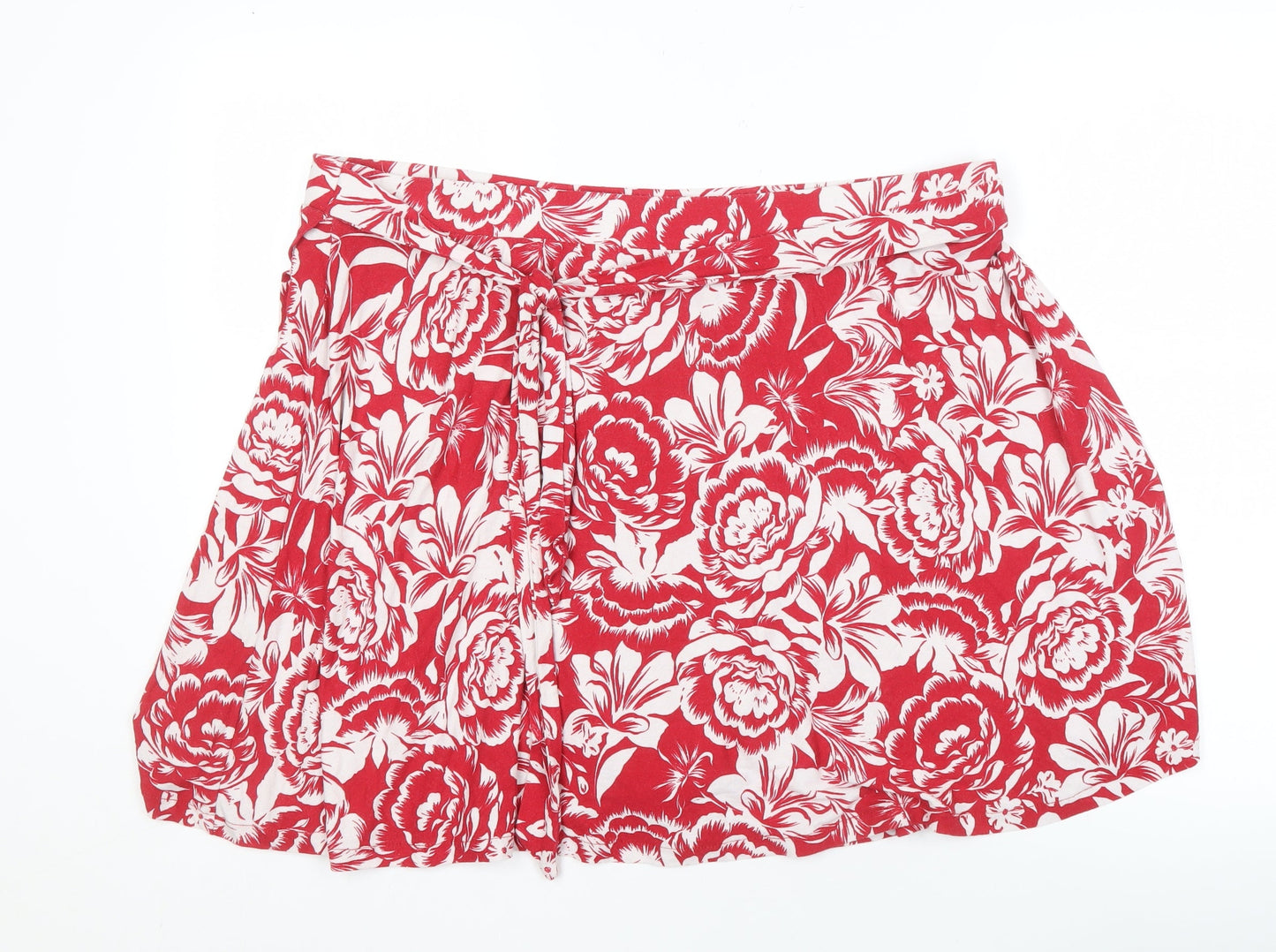 Next Women's Red Floral Mini Skirt Size 22