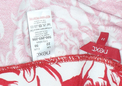 Next Women's Red Floral Mini Skirt Size 22