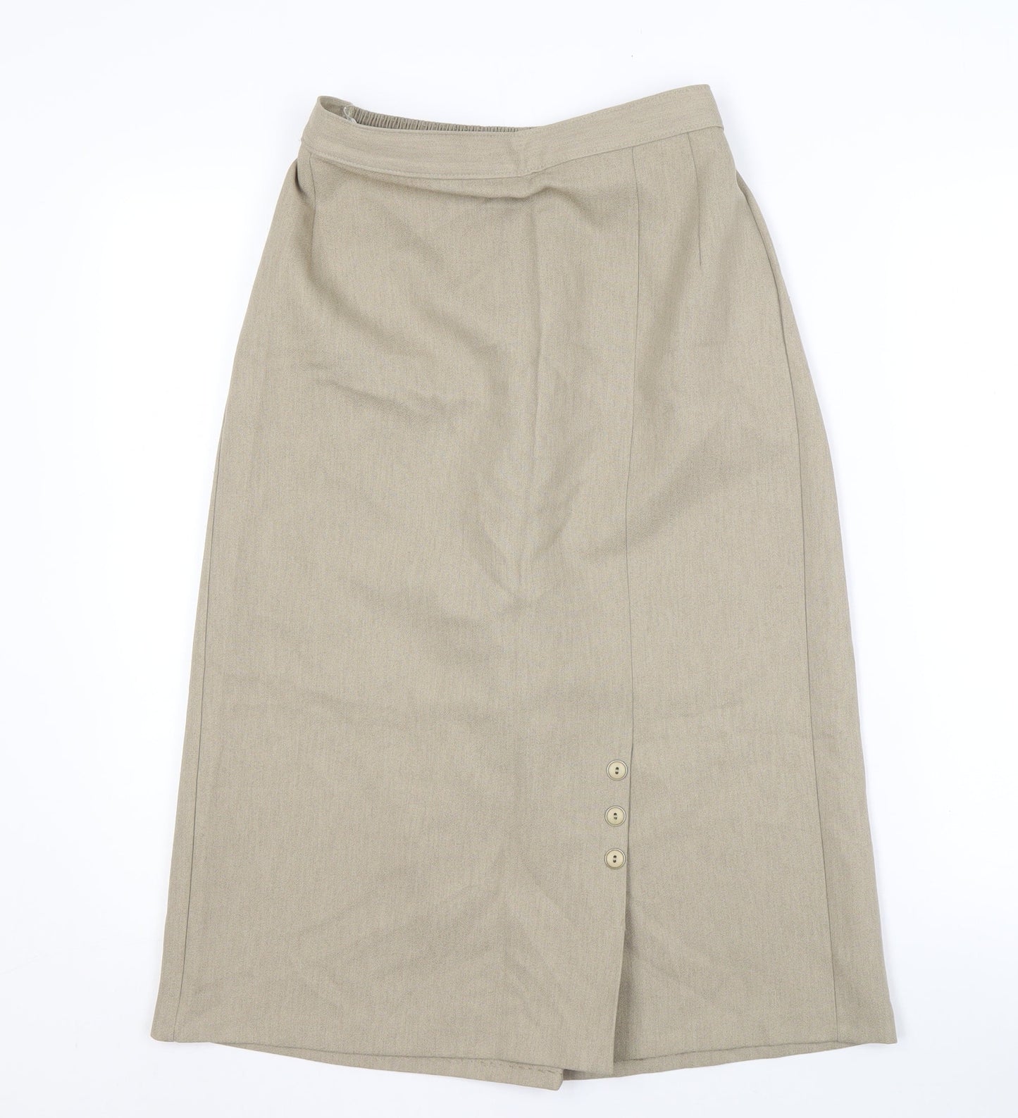 Berkertex Women's Beige Midi Straight Skirt, Size 12