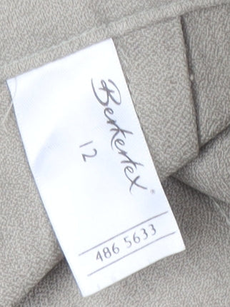 Berkertex Women's Beige Midi Straight Skirt, Size 12