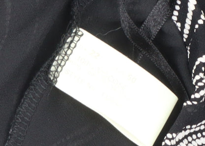 Ann Harvey Women's Black Geometric Long Skirt, Size 22