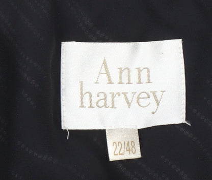 Ann Harvey Women's Black Geometric Long Skirt, Size 22