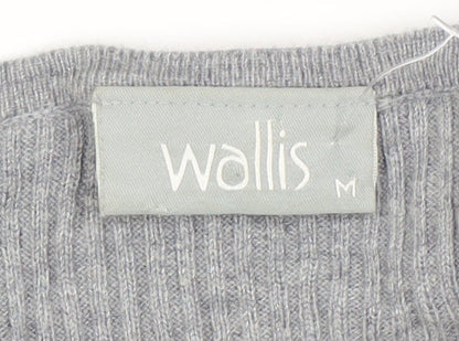 Womens UK Size M Wallis Grey Cardigan Jumper
