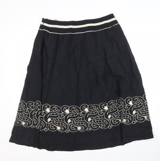 Kaliko Women's Black A-Line Skirt Size 14