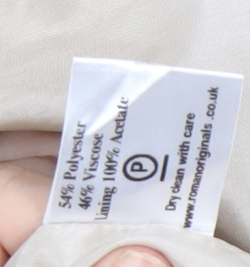 Roman Originals Beige Women's Blazer Size 14 Geometric