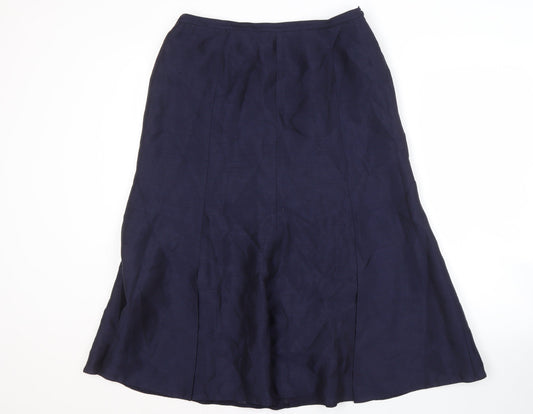 Jacques Vert Women's Blue A-Line Long Skirt Size 14