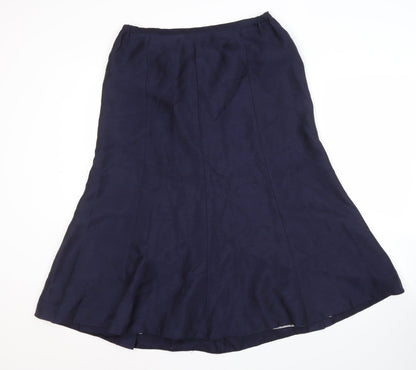 Jacques Vert Women's Blue A-Line Long Skirt Size 14