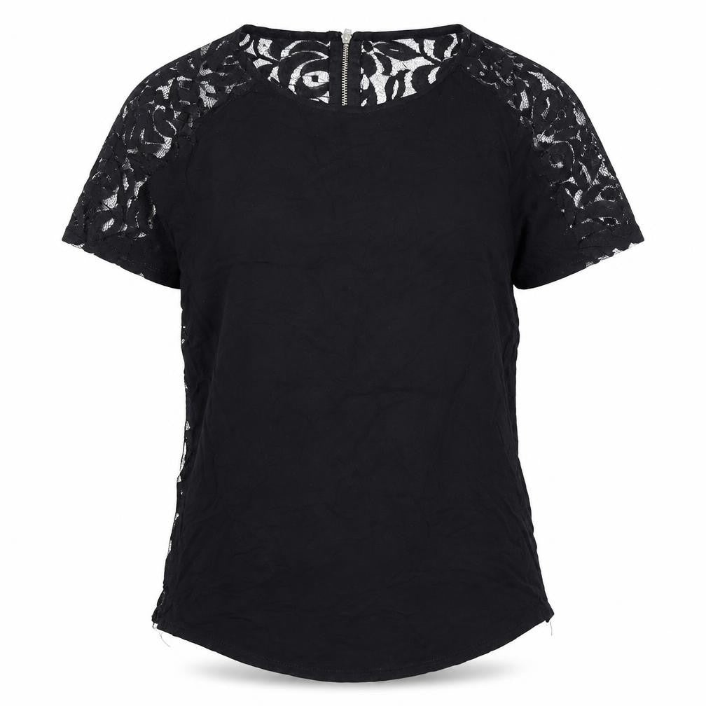 Womens UK Size 8 Warehouse Black Basic Blouse