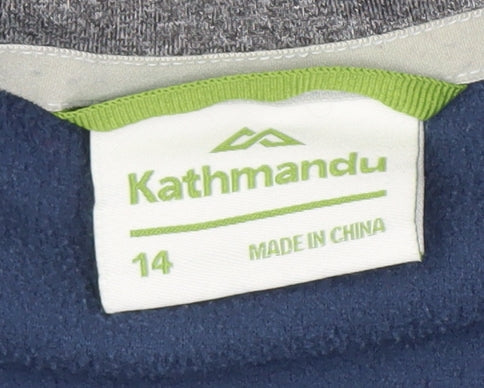 Kathmandu Women's Blue 1/2 Zip Fleece Sweatshirt Size 14