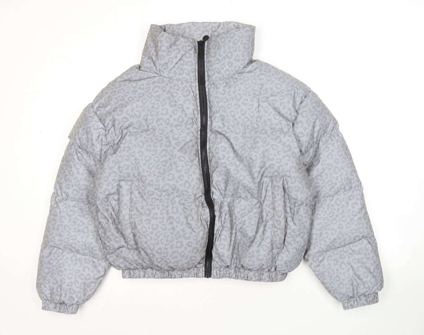Womens UK Size 14 Brave Soul Grey Puffer Jacket