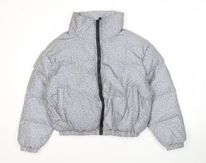 Womens UK Size 14 Brave Soul Grey Puffer Jacket