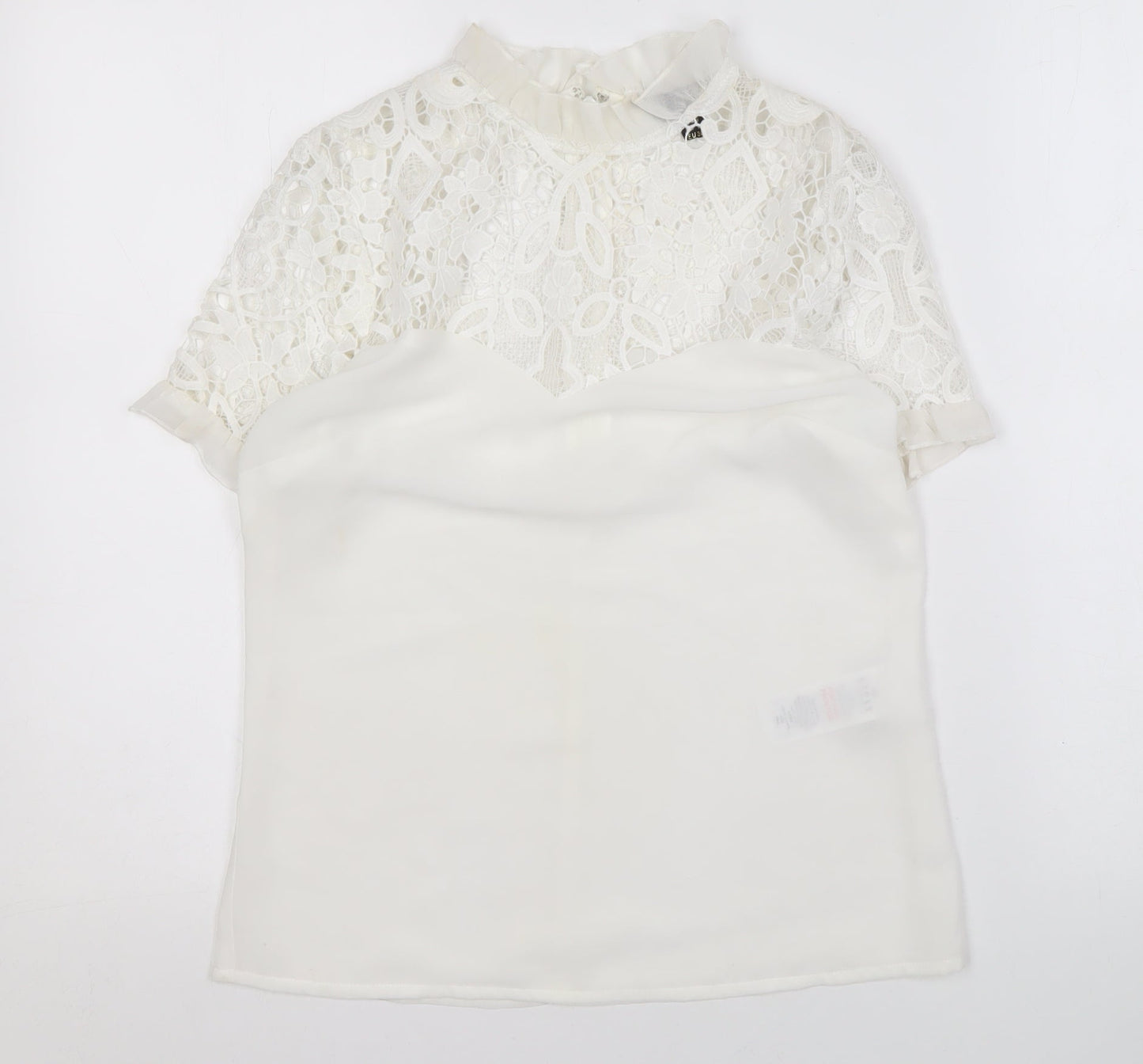 Womens UK Size 6 Lipsy London White Basic Blouse
