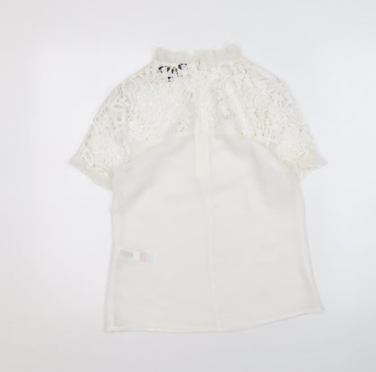 Womens UK Size 6 Lipsy London White Basic Blouse