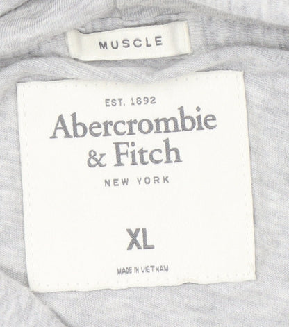 Abercrombie & Fitch Men’s XL Grey Full Zip Hoodie