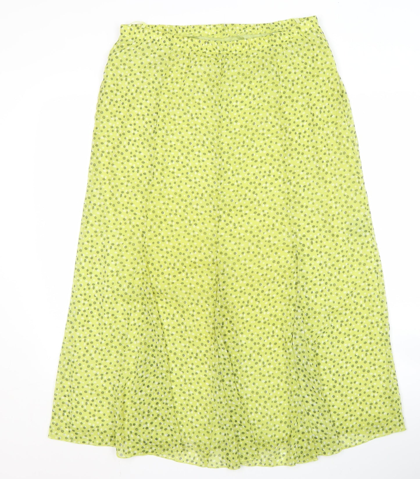 Alexara Women's Green Polka Dot Long Skirt Size 14