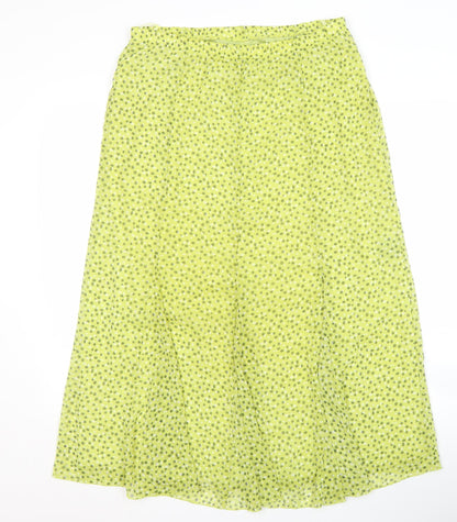 Alexara Women's Green Polka Dot Long Skirt Size 14