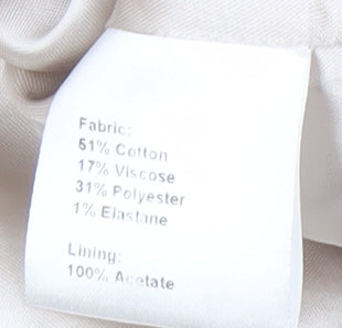 Hobbs Women's Beige Pinstripe Blazer Slim Fit Size 10