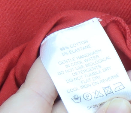 Fenn Wright Manson Women's Red Cotton Tank Top Size 10