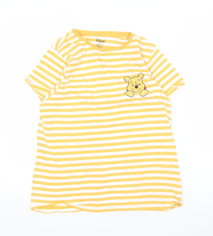 Womens UK Size M Disney Yellow Basic T-Shirt
