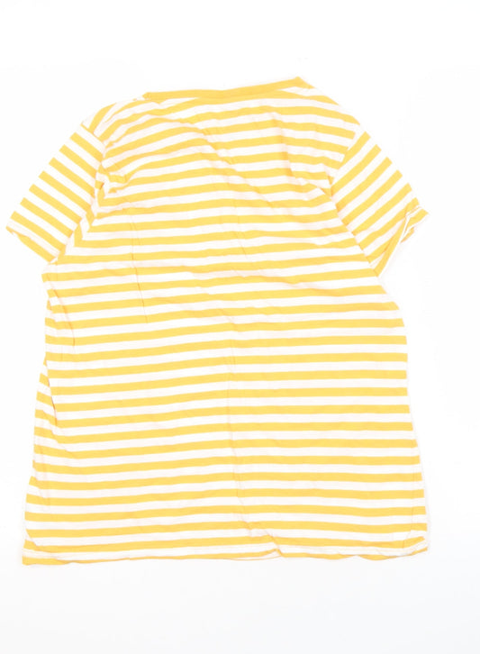 Womens UK Size M Disney Yellow Basic T-Shirt