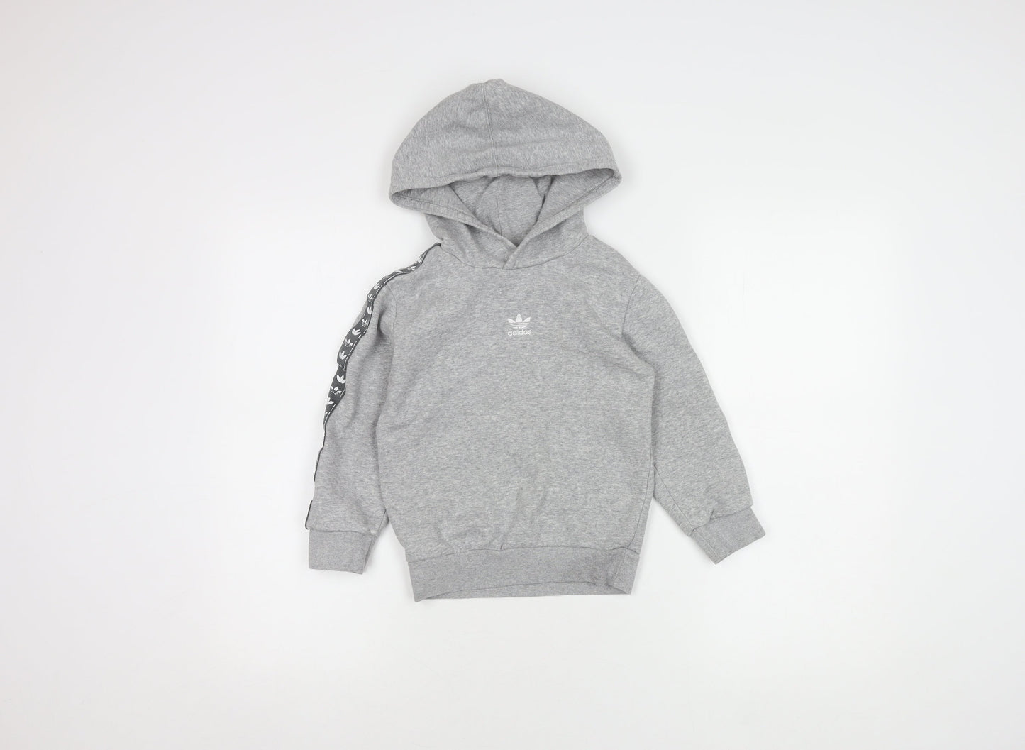 Adidas Boys Grey Hoodie, 5-6 Years, Casual Pullover