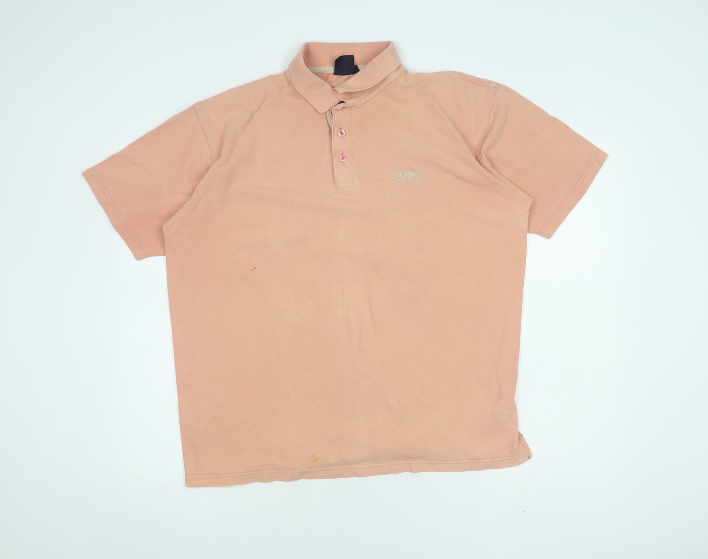 Cotton Traders Men's Pink Polo Shirt XL Short Sleeve