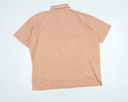 Cotton Traders Men's Pink Polo Shirt XL Short Sleeve