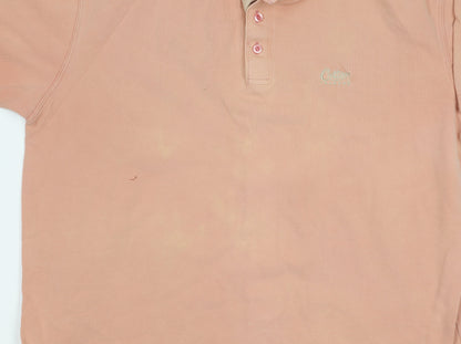 Cotton Traders Men's Pink Polo Shirt XL Short Sleeve