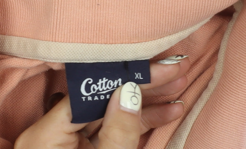 Cotton Traders Men's Pink Polo Shirt XL Short Sleeve