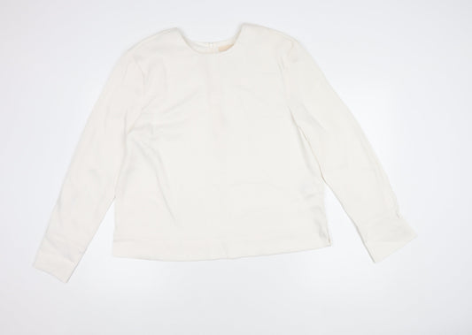 Womens UK Size 12 H&M White Basic Blouse