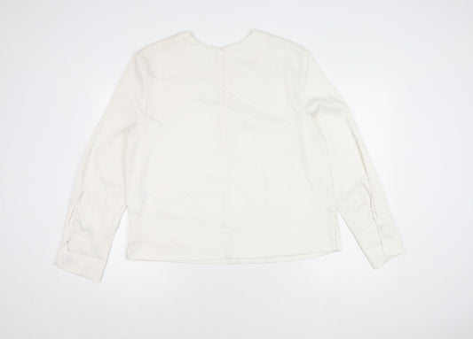 Womens UK Size 12 H&M White Basic Blouse