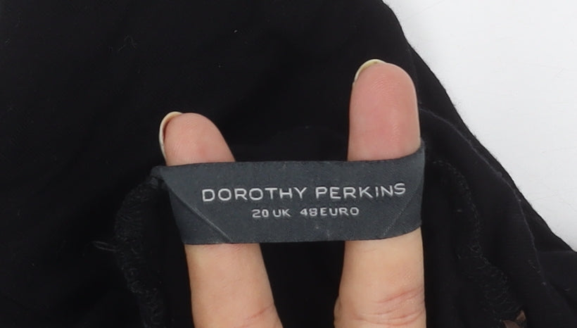 Womens UK Size 20 Dorothy Perkins Black Basic Blouse