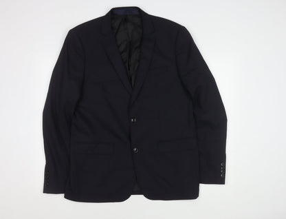 Mens UK Size 44 Zara Regular Blue Suit Jacket