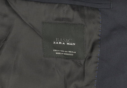 Mens UK Size 44 Zara Regular Blue Suit Jacket