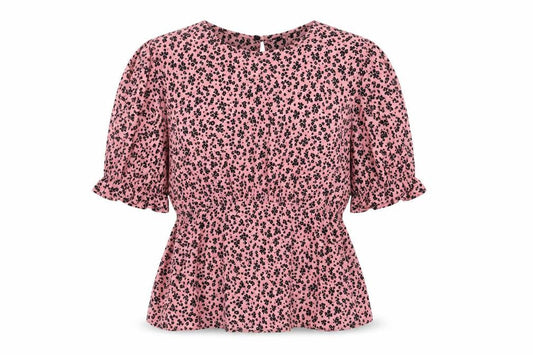 Womens UK Size 14 New Look Pink Basic Blouse