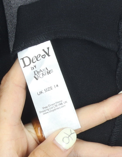 Dee V by Diana Vickers Black Bodycon Dress Size 14