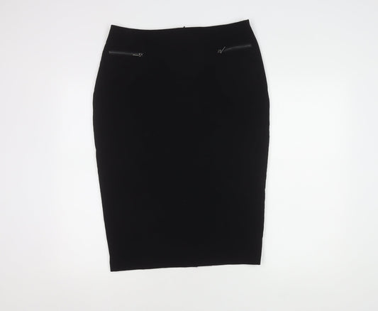 Marks and Spencer Women's Black Pencil Midi Skirt UK 14