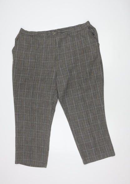 Womens UK Size 26 Damart Regular Fit Casual Grey Trousers
