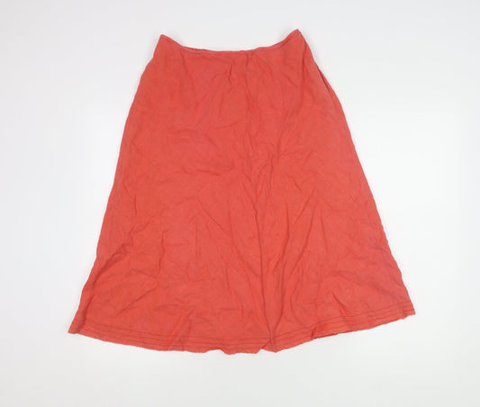 Linea Women's Red A-Line Skirt Size 14