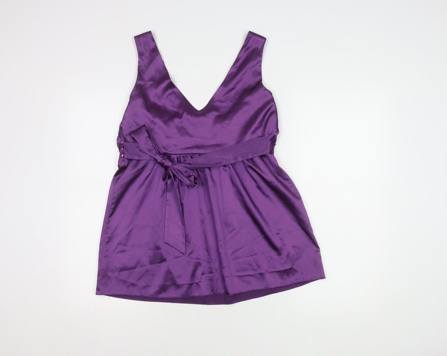 New Look Women's Purple Sequin Tunic Tank Size 14