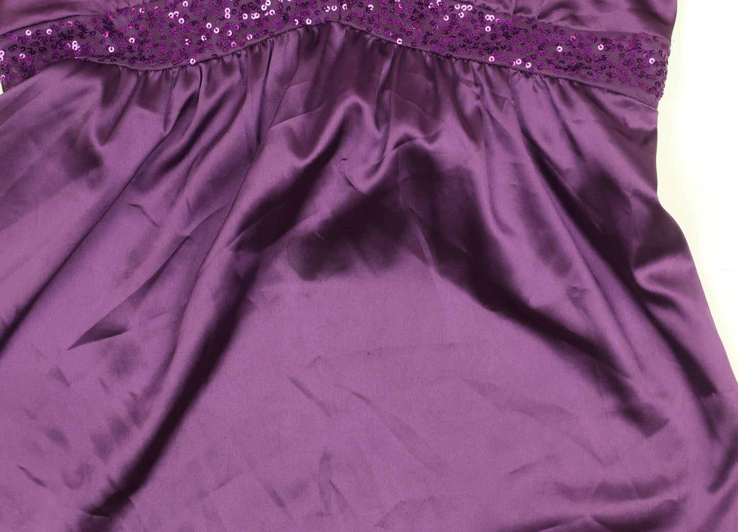 New Look Women's Purple Sequin Tunic Tank Size 14