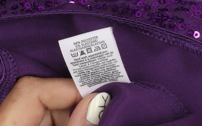 New Look Women's Purple Sequin Tunic Tank Size 14